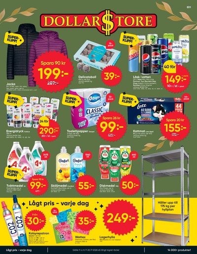 Dollarstore reklamblad i vecka 37 sida 1