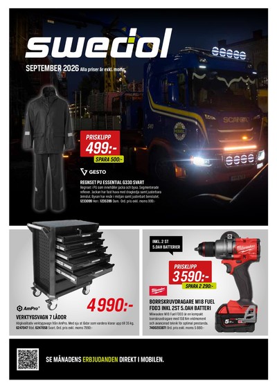 Swedol reklamblad i vecka 38 sida 1