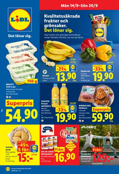 Lidl reklamblad i vecka 38 sida 1