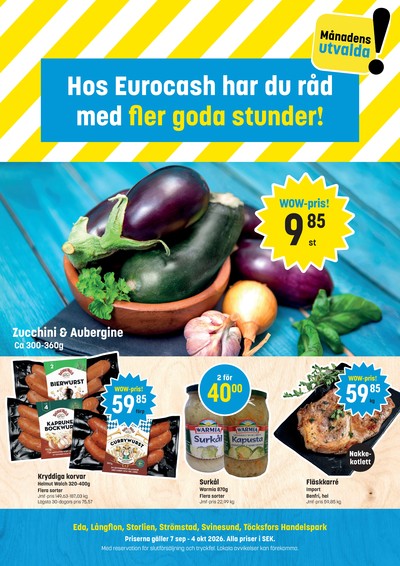 Eurocash reklamblad i vecka 38 sida 1
