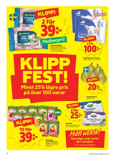 Stora Coop reklamblad i vecka 38 sida 2