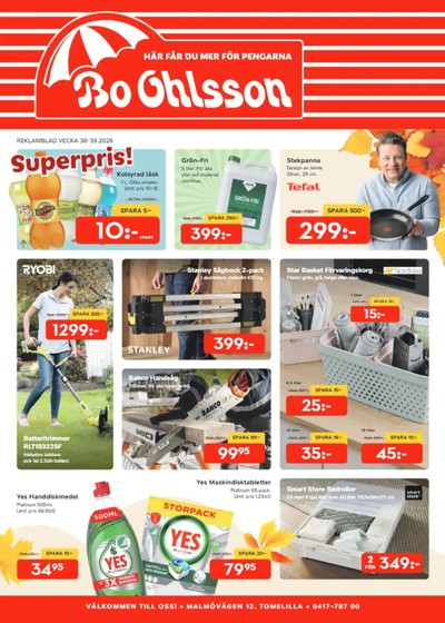 Bo Ohlsson reklamblad i vecka 38 sida 1