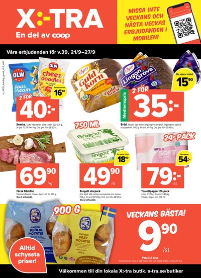 X:-tra reklamblad i vecka 39 sida 1