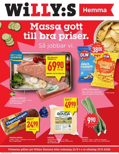 WILLY:S hemma reklamblad i vecka 39 sida 1