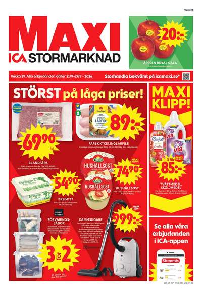 ICA Maxi reklamblad i vecka 39 sida 1