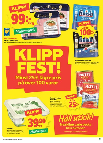 Coop reklamblad i vecka 39 sida 11