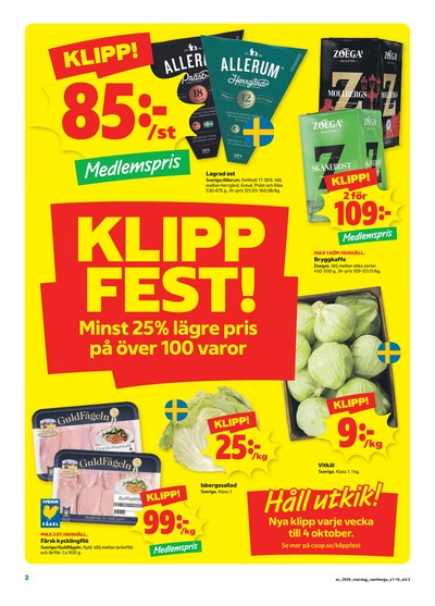 Stora Coop reklamblad i vecka 39 sida 2