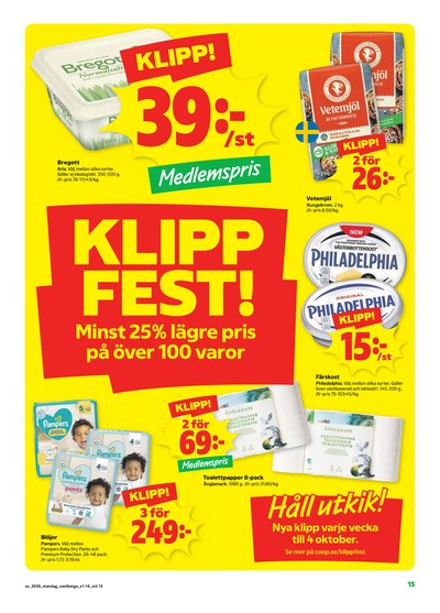 Stora Coop reklamblad i vecka 39 sida 15