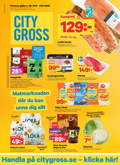 City Gross reklamblad i vecka 39 sida 1