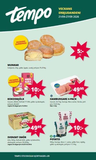 Tempo reklamblad i vecka 39 sida 1