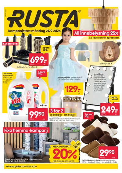 Rusta reklamblad i vecka 39 sida 1