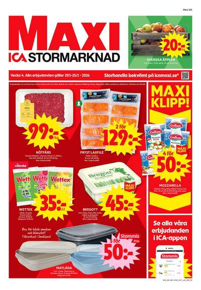 ICA Maxi reklamblad i vecka 4 sida 1