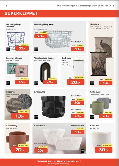 Bo Ohlsson reklamblad i vecka 4 sida 12