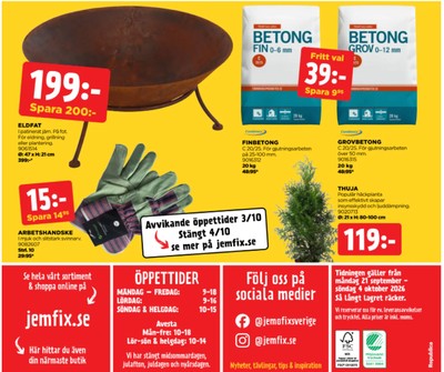 Jem & Fix reklamblad i vecka 40 sida 20