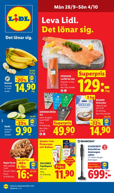 Lidl reklamblad i vecka 40 sida 1