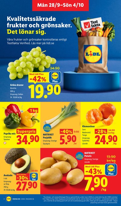 Lidl reklamblad i vecka 40 sida 2