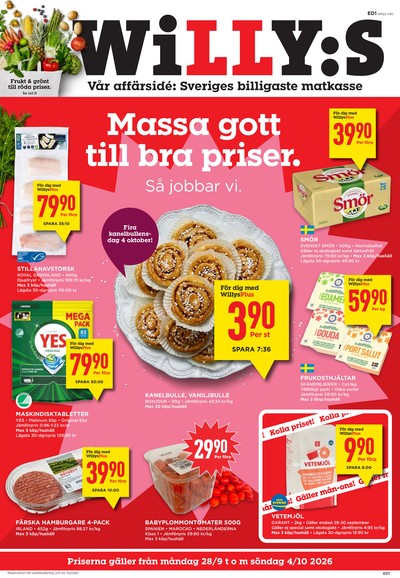 WILLY:S reklamblad i vecka 40 sida 1