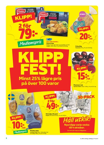 Stora Coop reklamblad i vecka 40 sida 2