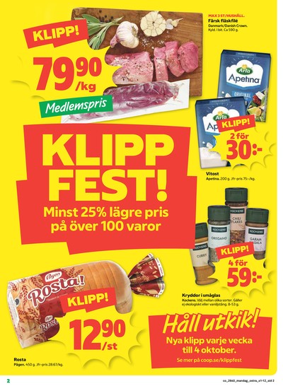 Coop reklamblad i vecka 40 sida 2