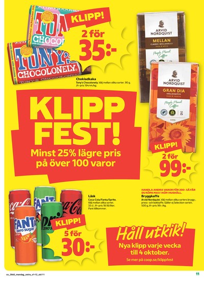Coop reklamblad i vecka 40 sida 11