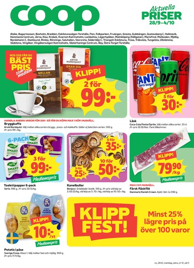 Coop reklamblad i vecka 40 sida 3