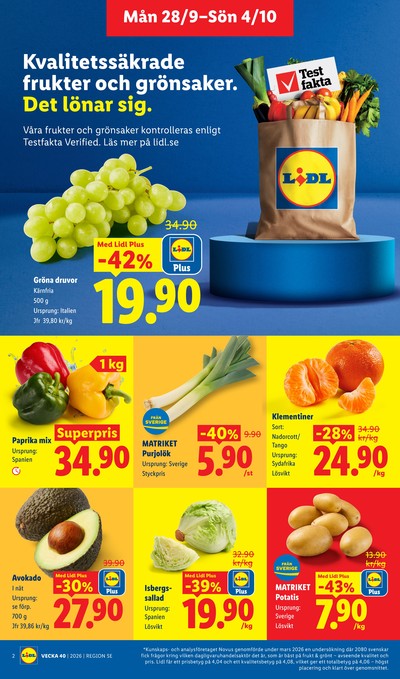 Lidl reklamblad i vecka 40 sida 2