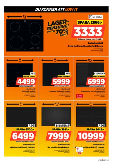 Power reklamblad i vecka 40 sida 45