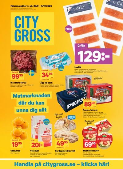 City Gross reklamblad i vecka 40 sida 1