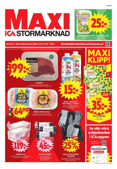 ICA Maxi reklamblad i vecka 41 sida 1