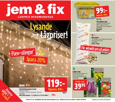 Jem & Fix reklamblad i vecka 41 sida 1