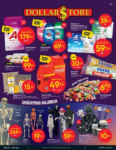 Dollarstore reklamblad i vecka 41 sida 1