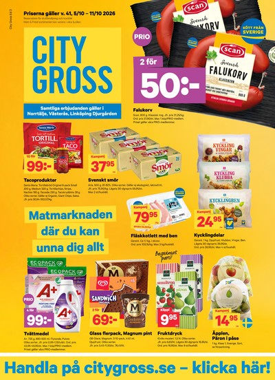 City Gross reklamblad i vecka 41 sida 1