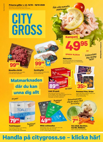 City Gross reklamblad i vecka 42 sida 1