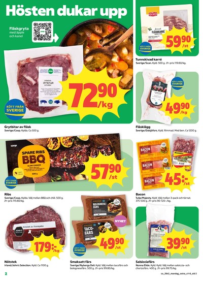 Coop reklamblad i vecka 42 sida 2