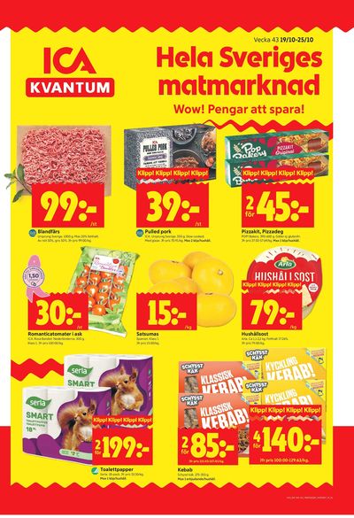 ICA Kvantum reklamblad i vecka 43 sida 1