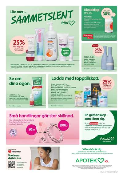 Apotek Hjärtat reklamblad i vecka 43 sida 1