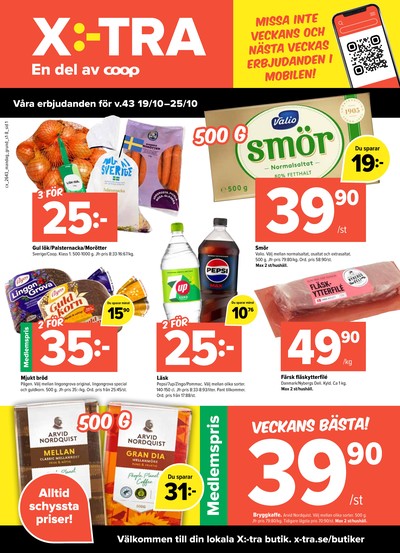 X:-tra reklamblad i vecka 43 sida 1