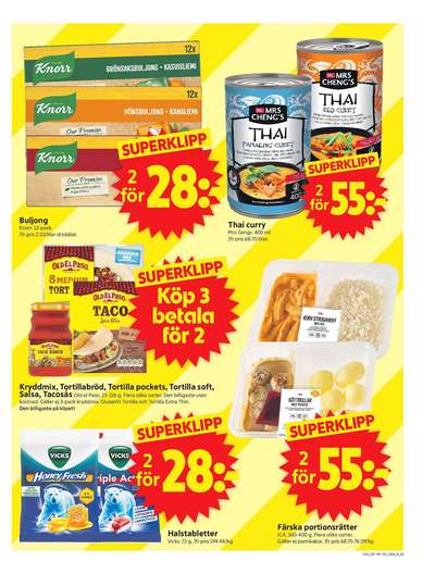 ICA Supermarket reklamblad i vecka 43 sida 3