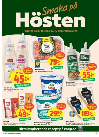 Coop reklamblad i vecka 43 sida 3