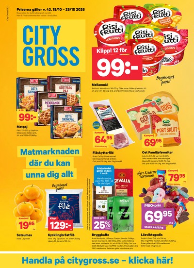 City Gross reklamblad i vecka 43 sida 1