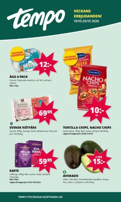 Tempo reklamblad i vecka 43 sida 1
