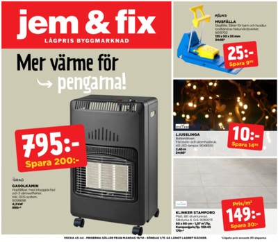 Jem & Fix reklamblad i vecka 43 sida 1