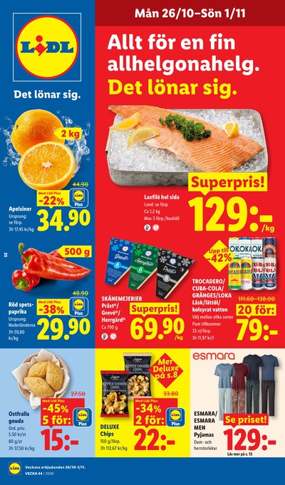 Lidl reklamblad i vecka 44 sida 1