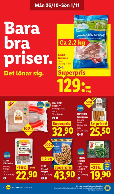 Lidl reklamblad i vecka 44 sida 6