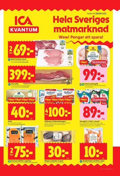 ICA Kvantum reklamblad i vecka 44 sida 1