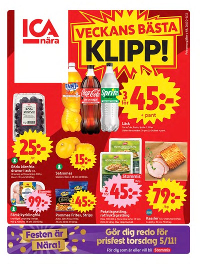 ICA Nära reklamblad i vecka 44 sida 1