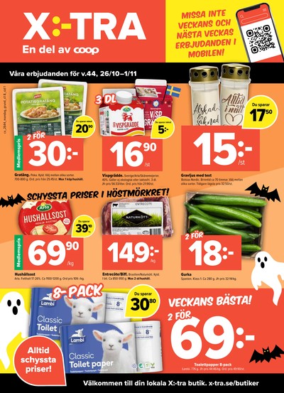 X:-tra reklamblad i vecka 44 sida 1