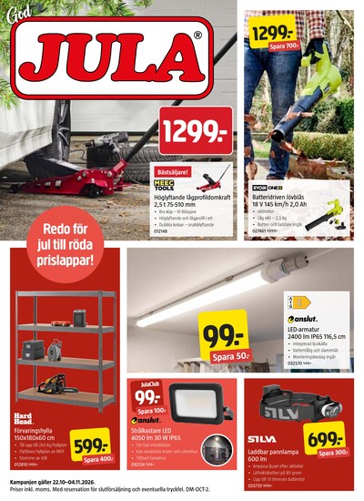 Jula reklamblad i vecka 44 sida 1
