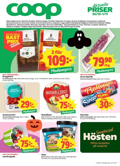 Coop reklamblad i vecka 44 sida 1