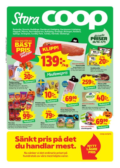 Stora Coop reklamblad i vecka 44 sida 1